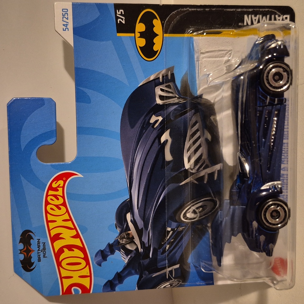 D4 Hot Wheels Batmobile Batman and Robin short  card